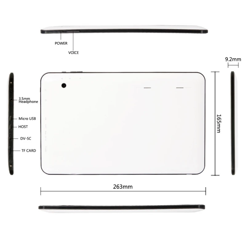 Планшетный ПК 10 дюймов 10," 1024*600 A33 четырехъядерный Android 4,4 1 ГБ 8 ГБ планшетный ПК Bluetooth