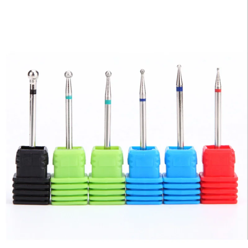 

1pcs Nail Drill Bits Diamond Ball Head Cuticle Cutter for Manicure Nail Care Pro Electric Rotary Burr Mill Machine Tools