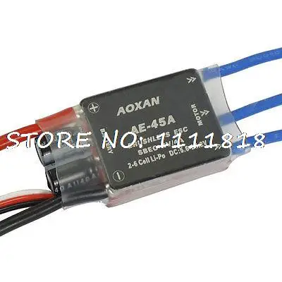 

45A ESC Brushless Speed Controller 2-6 Li-Po for RC Glider Helicopter Airplane