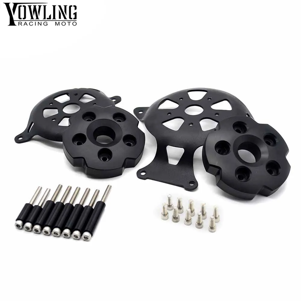 

2pc Motorbike Motorcycle Engine Stator Cover Engine Protective Cover For kawasaki z800 Z750 2013 2014 2015 2016 Z750 2013-2016