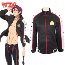 Envío! Iwatobi Club Rin Matsuoka Cosplay de Anime Chaqueta Escudo Unisex Trajes de Uniforme De La Escuela Secundaria Hombres Mujeres Outfit WXC