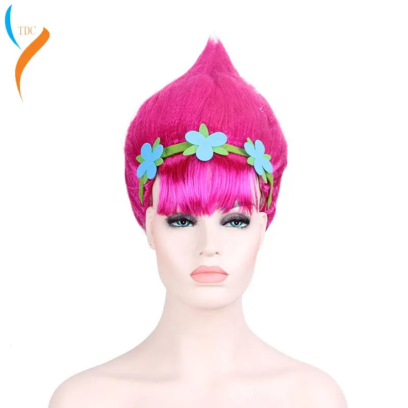 

2019 new fashion trolls magic hair Elf Bobby Princess Troll wig masquerade cosplay holiday wig