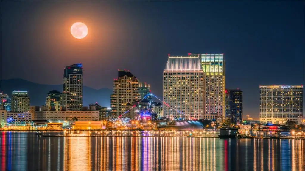 san_diego_city_skyline 4 sizes home decor canvas p