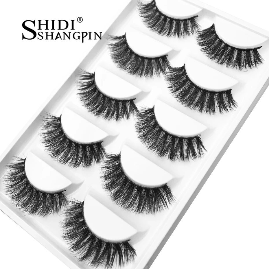 

Luxry Thick False Eyelashes Black Long 3D Mink Party Eyelashes 5 Pairs Eyelash Extension Mink Professional Mink Lashes Tips Eye