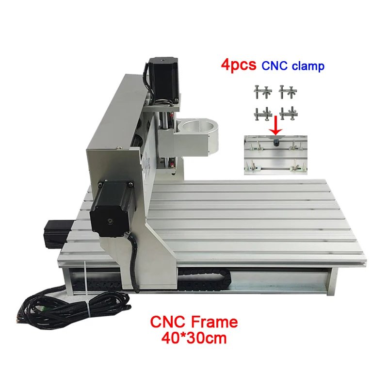 Новейший 400X300 мм 3040 ЧПУ каркасный шариковый винт с мотором гравировального бурения и фрезерного станка