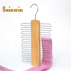 Sainwin 1 шт. дерево Non-Slip Tie стойку качество галстук шелковый шарф Стойки многофункциональный хранения рулевой стойки Организатор Вешалка