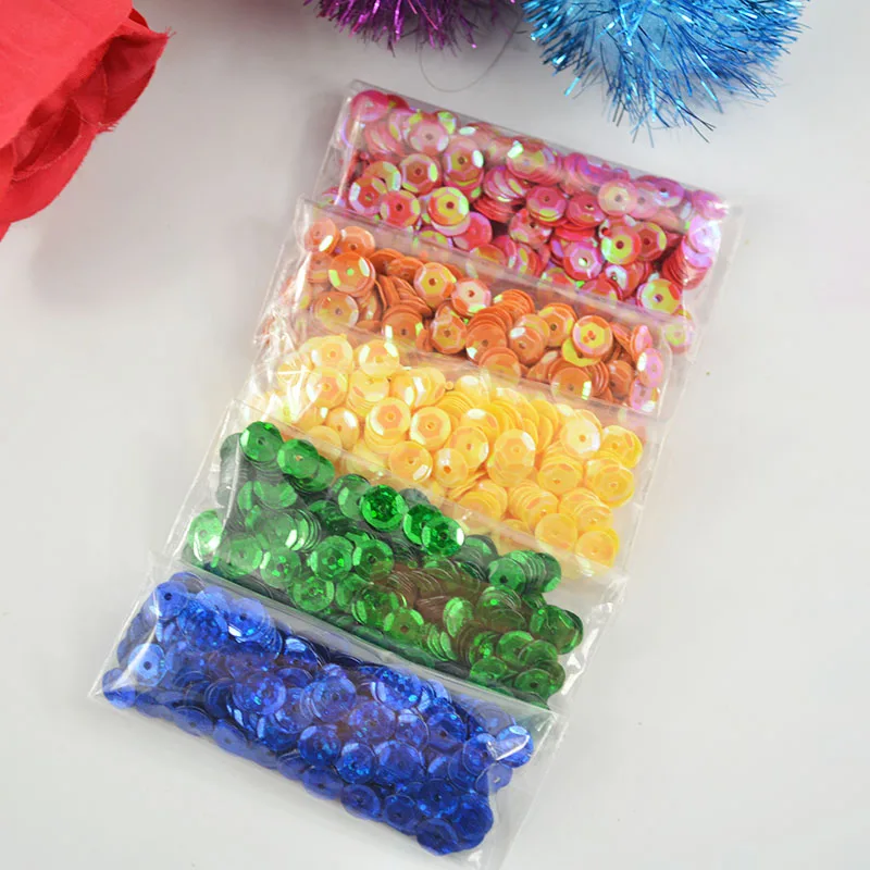 6 мм круглые лазерные цветные Свободные пайетки 5000 6000sequins для шейкера