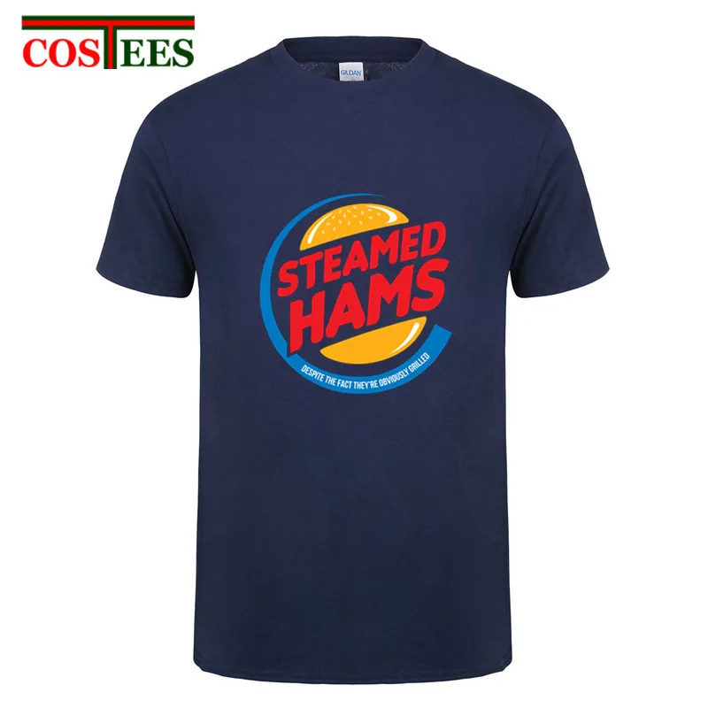 Мужские футболки Camisetas Steamed Hams 100% хлопок Мужская футболка с коротким рукавом и