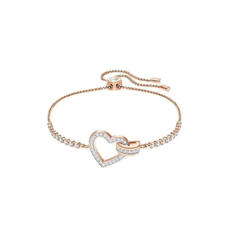 

LE SKY Best Fashion Hollow Heart Gold/Silver Plated Bracelet for Women Jewelry