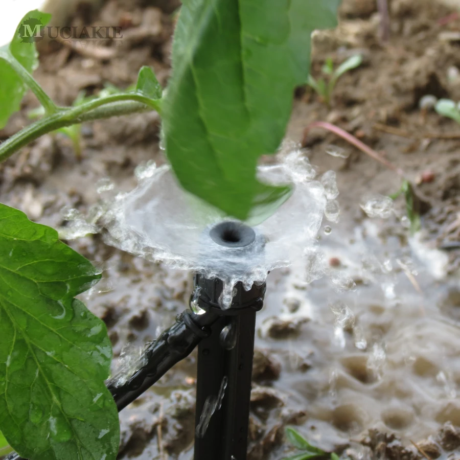 10pcs Micro Bubbler Drip Irrigation Adjustable Emitter Stake Water Dripper Plant