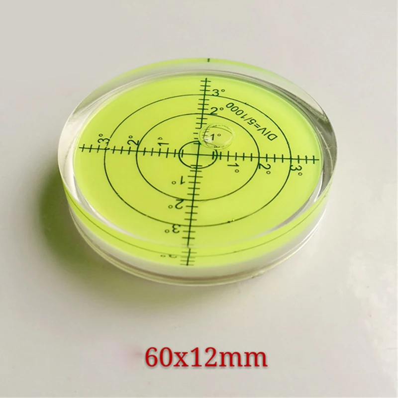 

60*12 mm Bubble Degree Marked Surface Leveling for Camera Ttripod Furniture Toy Level Measuring Instruments