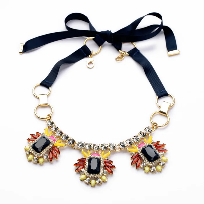 

Trendy Jewelry Accessories Friendly Necklace New Designs Wholesale Colorful High-end Women's Necklace