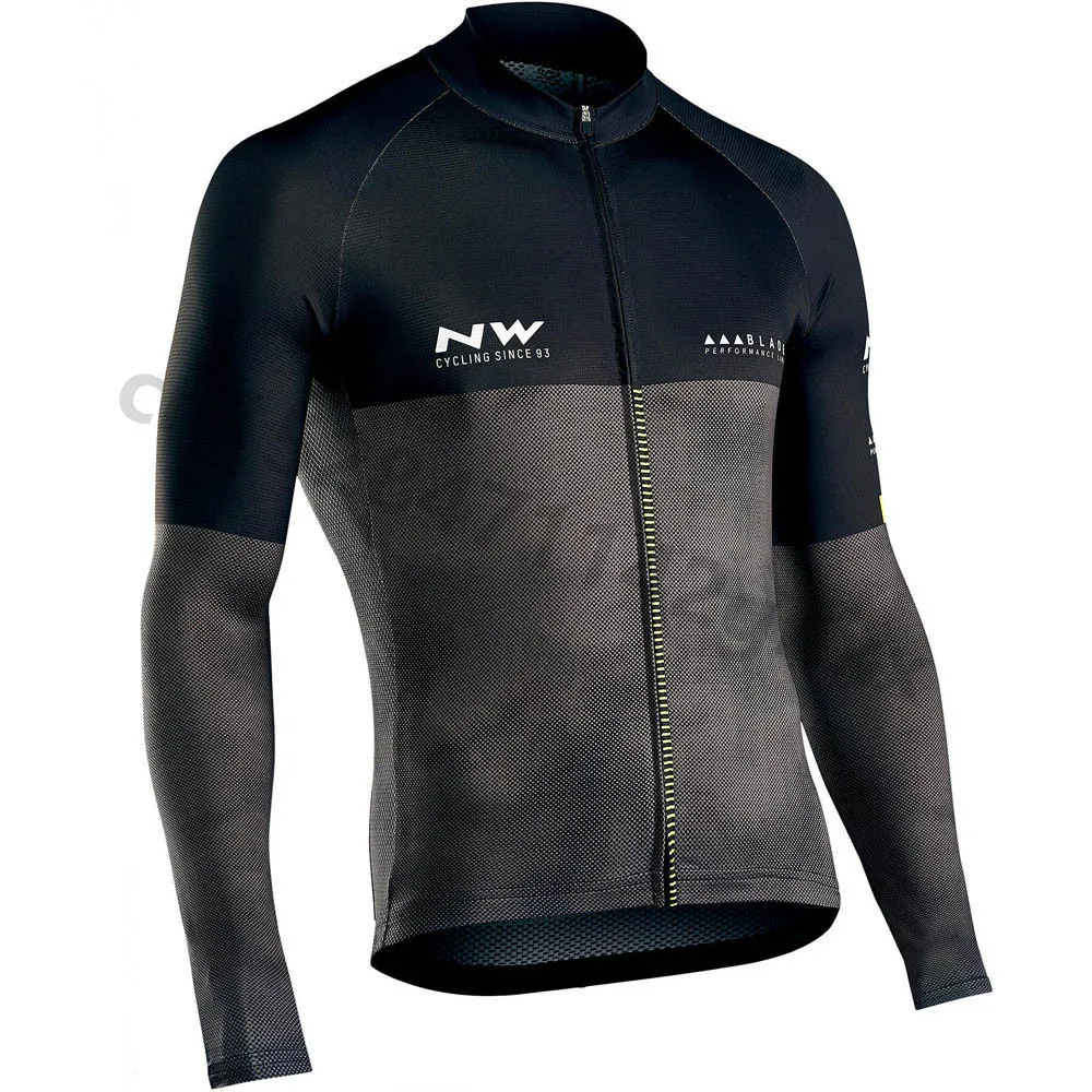 

triathlon NW 2019 New Mens Spring Long Sleeve Quick Dry Cycling Jersey Breathable MTB Bike Clothing Maillot Ropa Ciclismo Hombre