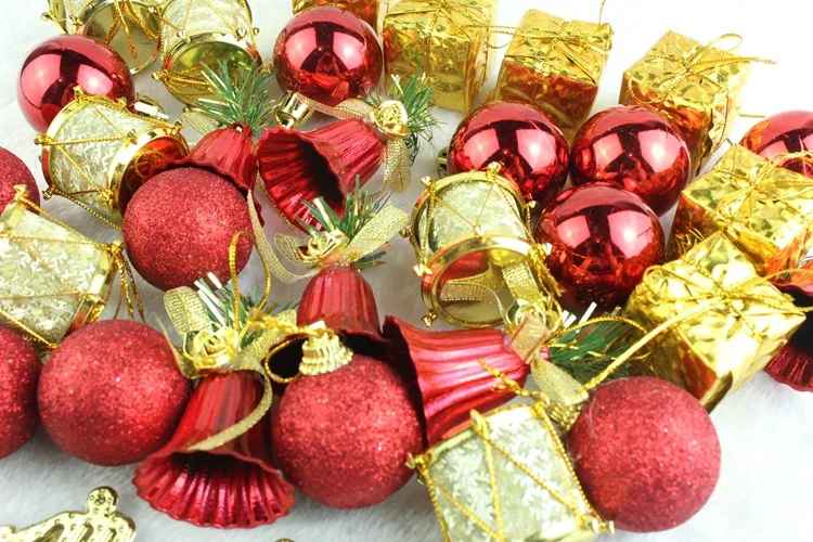 32 шт./лот, золотая, синяя Снежинка, рождественская елка, подвесные украшения, украшение для дома, Рождественская елка, Новогоднее украшение