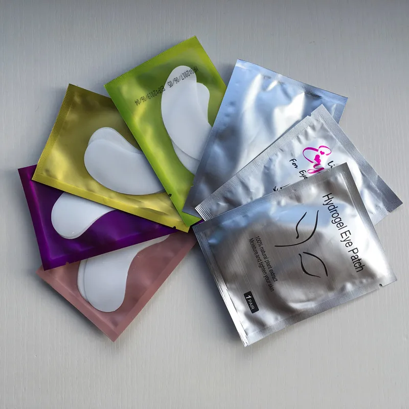 

Newest Colorful 50 Pairs High Quality Collagen Hydrogel Eye pads Eye Patch for eyelash extension False Lashes Lint Free Eye Gel