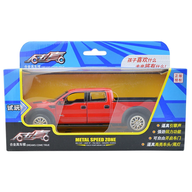 Alloy acousto optic пикап грузовик транспортных средств тянуть назад ребенок игрушка