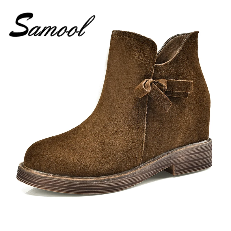 

2018 New Autumn Winter Women Boots Suede Female Martin Boots woman Ankle Boots Flat Oxford shoes zapatos mujer size 35-39 lx5