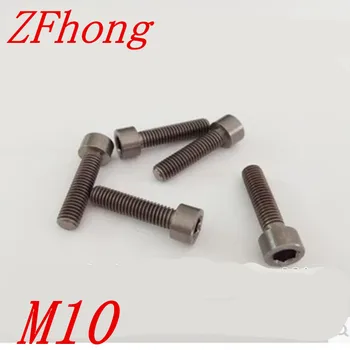 

10pcs M10*25/35/30/35/40/45/50/55/60/70/80/90/100 TA2 titanium hex socket cap head screw
