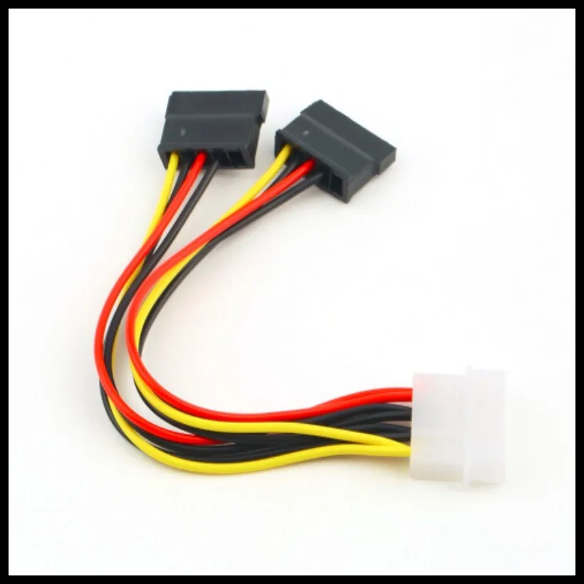 В наличии 5 шт. оптовая продажа Serial ATA SATA 4 Pin IDE Molex до 2 из 15 HDD кабель адаптера