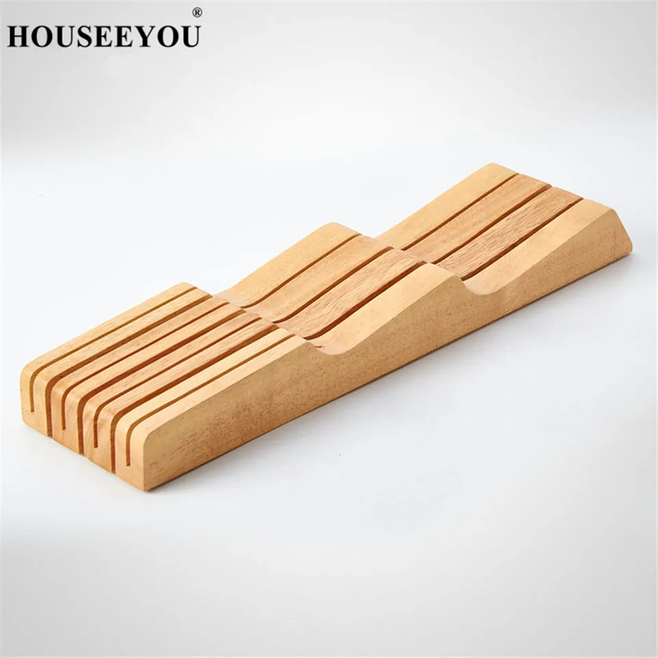 Деревянный кухонный держатель для ножей HOUSEEYOU из дуба ящик хранения посуда