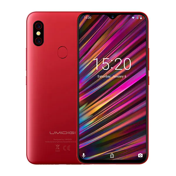 UMIDIGI F1 Android 9,0 Helio P60 6," FHD+ Капля воды полный экран 4 Гб 128 ГБ 5150 мАч 18 Вт смартфон NFC 16 Мп+ 8 Мп разблокировка лица 4GLTE - Цвет: Красный