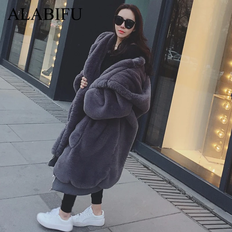 Зимнее женское пальто из искусственного меха, длинное теплое пальто из искусственного меха, повседневные толстовки с капюшоном, пальто с карманами, верхняя одежда casaco feminino