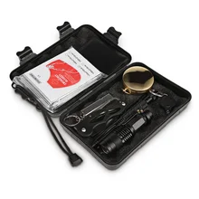 10 шт. открытый SOS набор инструментов для выживания в чрезвычайных ситуациях инструменты первой помощи фонарик аварийное одеяло свисток для кемпинга Пешие прогулки