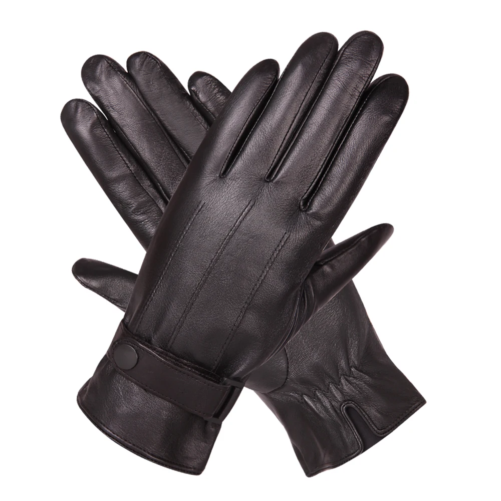 Leather Gloves Man Winter Plus Velvet Thicken Keep Warm Windproof Touch Screen Driving Genuine Leather Gloves Male M18005NC-9 Leather Gloves Man Winter Plus Velvet Thicken Keep Warm Windproof Touch Screen Driving Genuine Leather Gloves Male M18005NC-9