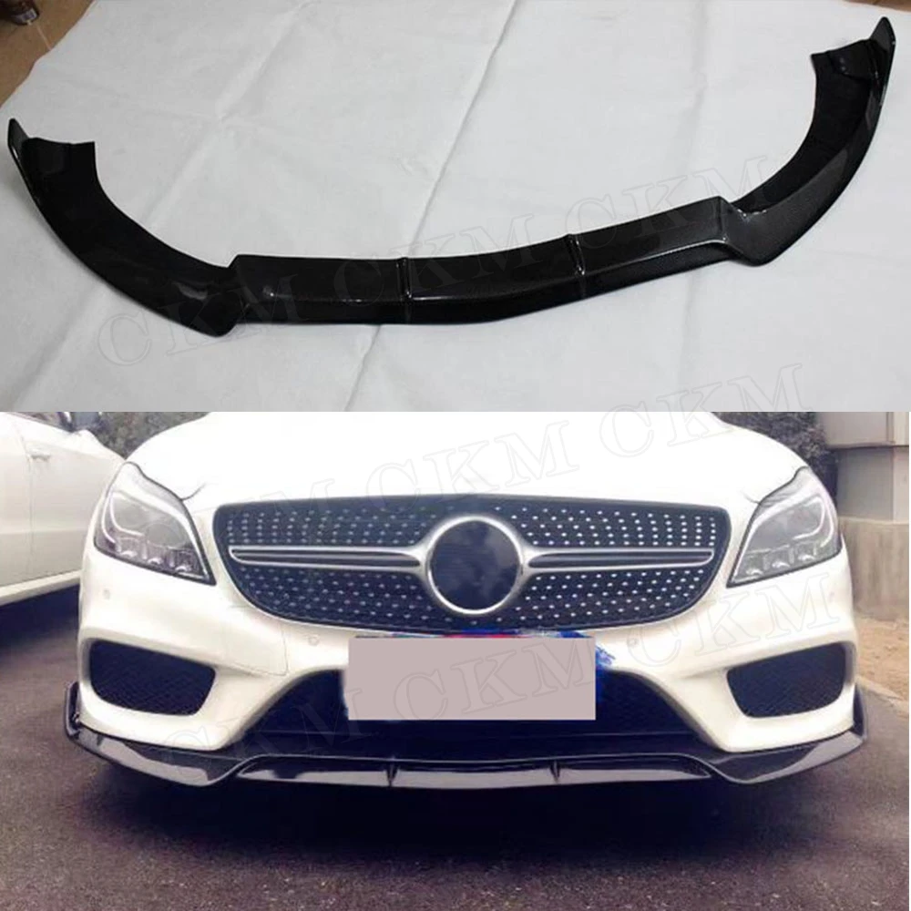 CLS класс углеродного волокна передний спойлер для Mercedes Benz W218 CLS550 CLS400 2012- 2019 B Стиль