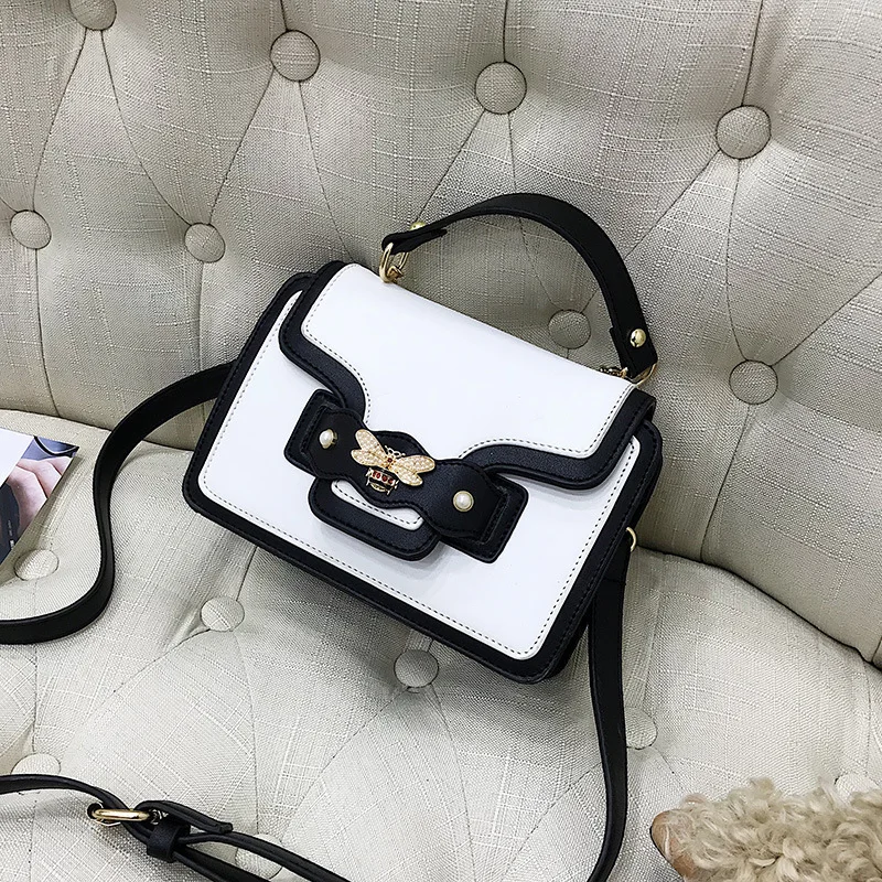 

2018 Women's Bag New Hot Bee Pack Fashion Contrast Color Ms. Casual Messenger Shoulder Bag.