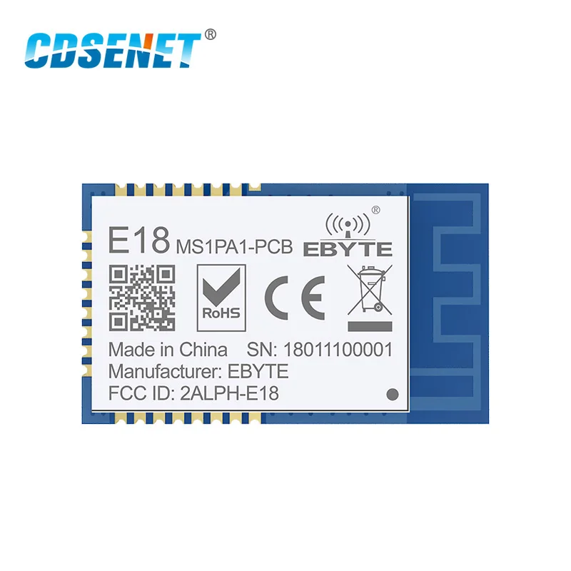 1 шт. 2,4 ГГц ZigBee сеть CC2530 беспроводной rf модуль E18-MS1PA1-PCB SMD 2,4 ГГц pa rf передатчик приемник с PCB антенной