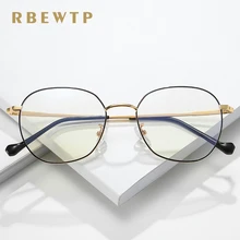 RBEWTP овальная оправа из розового золота анти-синий свет блокирующие очки светодиодные очки для чтения радиационно-стойкие очки компьютерные игровые очки