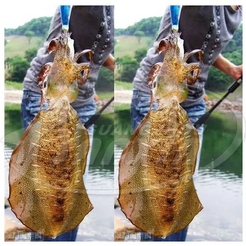 Sea Fishing wooden Shrimp lures squid Hooks lures-in ...