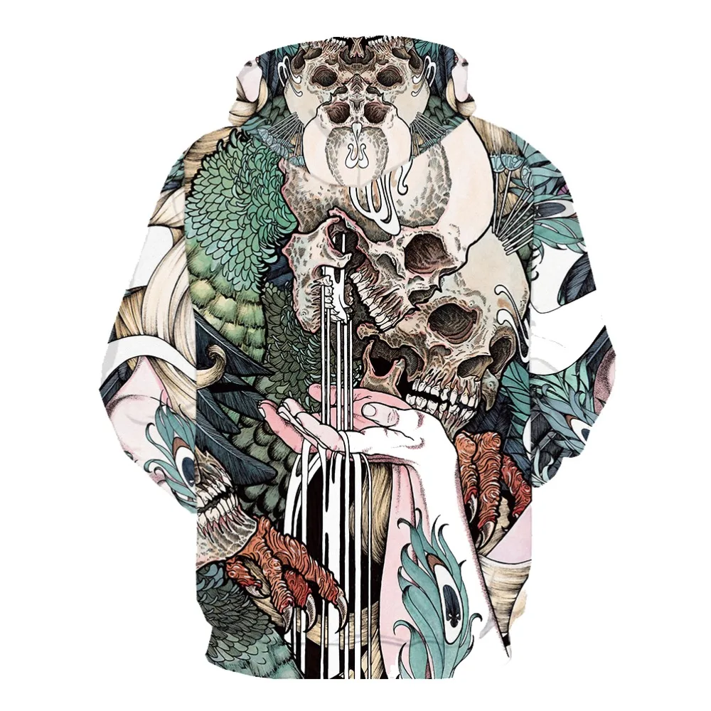 3d Hoodies Animal Sweatshirts men Skull Sweatshirt Printed Skeleton 3d Printed Harajuku Hoody Anime Gothic Hoodie Print