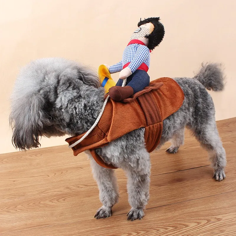 מוצר Halloween Pet Clothes Riding Horse Dog Costume Funny Cowboy