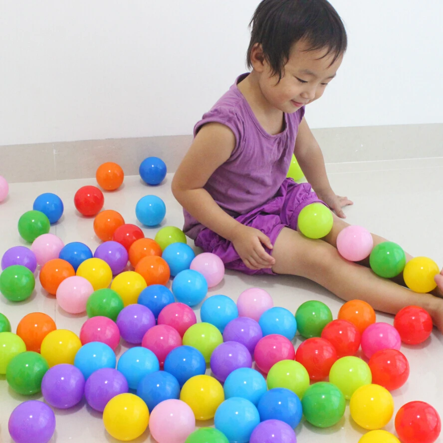 500 Pcs En Plastique Bebe Boules Piscine A Balles Ocean De Boule En Plastique De Bain Piscine De Jouer A La Balle Jouets Colore Doux En Plastique Enfants De Bain Jouets Px40