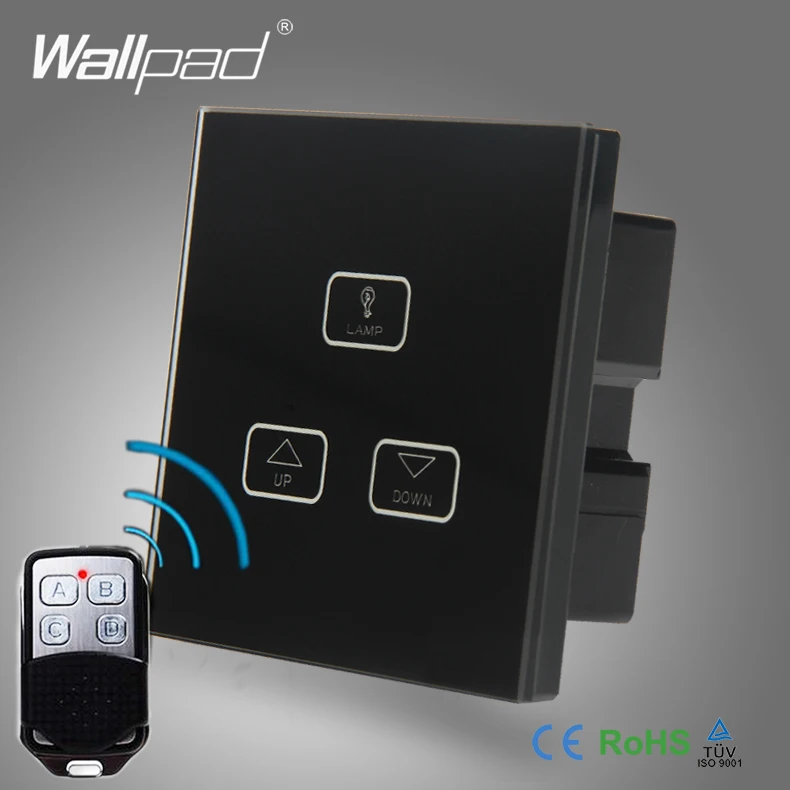 2 шт. 3 банды 2/3/4 Way Wifi диммер Wallpad черный стеклянный шлюз Wireles WIFI Пульт