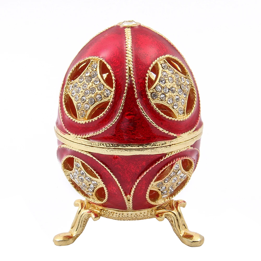 FABERGE яйцо бренд Металл Изысканный красный Faberge для украшения дома | Дом и сад
