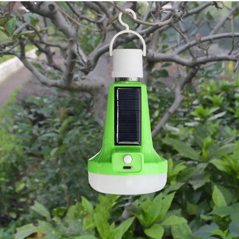 Solar Power LED Bulb Light Portable Outdoor Fishing Camping Hiking Lamp