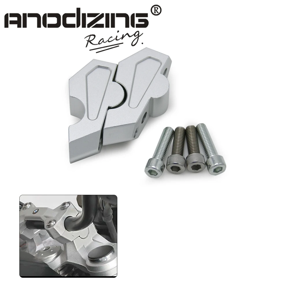 7/8“22MM Handlebar Risers Clamp Height up also Backward Extend Adapters with Bolts for BMW F750GS F750 GS 2018 2019 |