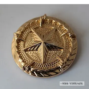 

(KB206) 10pc 1-5/16'' Western Texas Star Concho with Barb Wire Gold