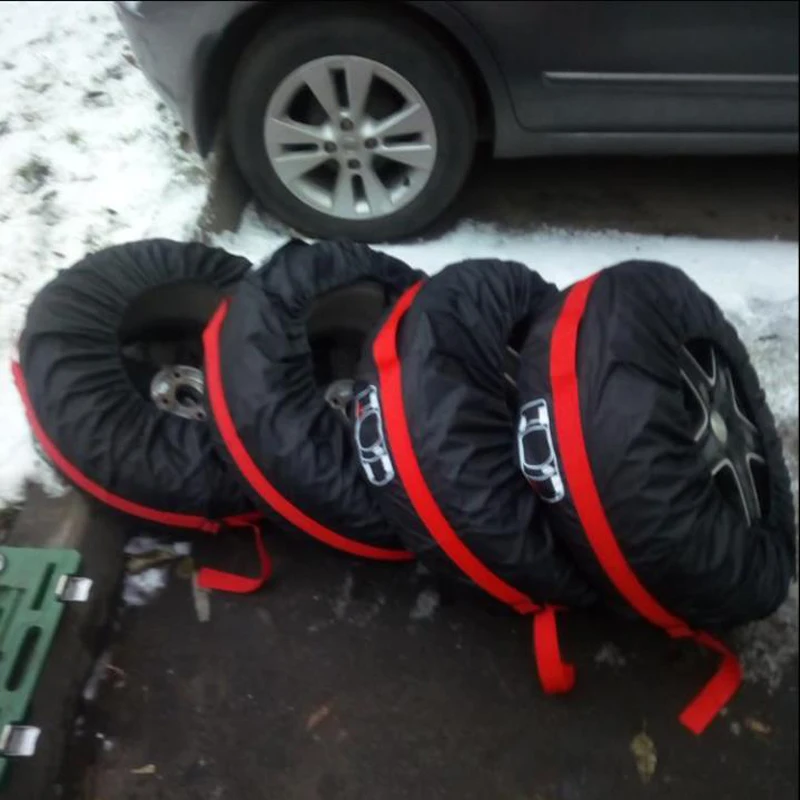 CHIZIYO Spare Tyre Cover Garage Tire Case Polyester Winter Summer Car Tires Storage Bag Auto Tyre Accessories Wheel Protector