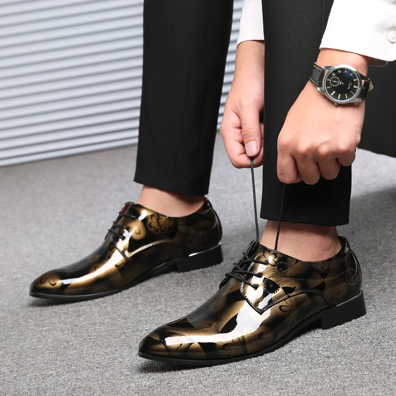 

Leather Oxfords Shoes for Men Dress Shoes Men's Official Business Formal Shoes Pointed Toe Wedding HH-636