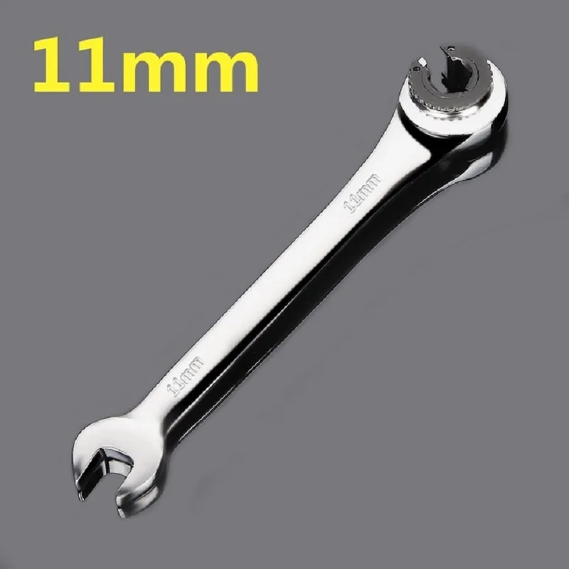 

11mm combination wrench Multi-functional fixed dual-use fast plum opening ratchet torque wrench auto repair tool setting tool