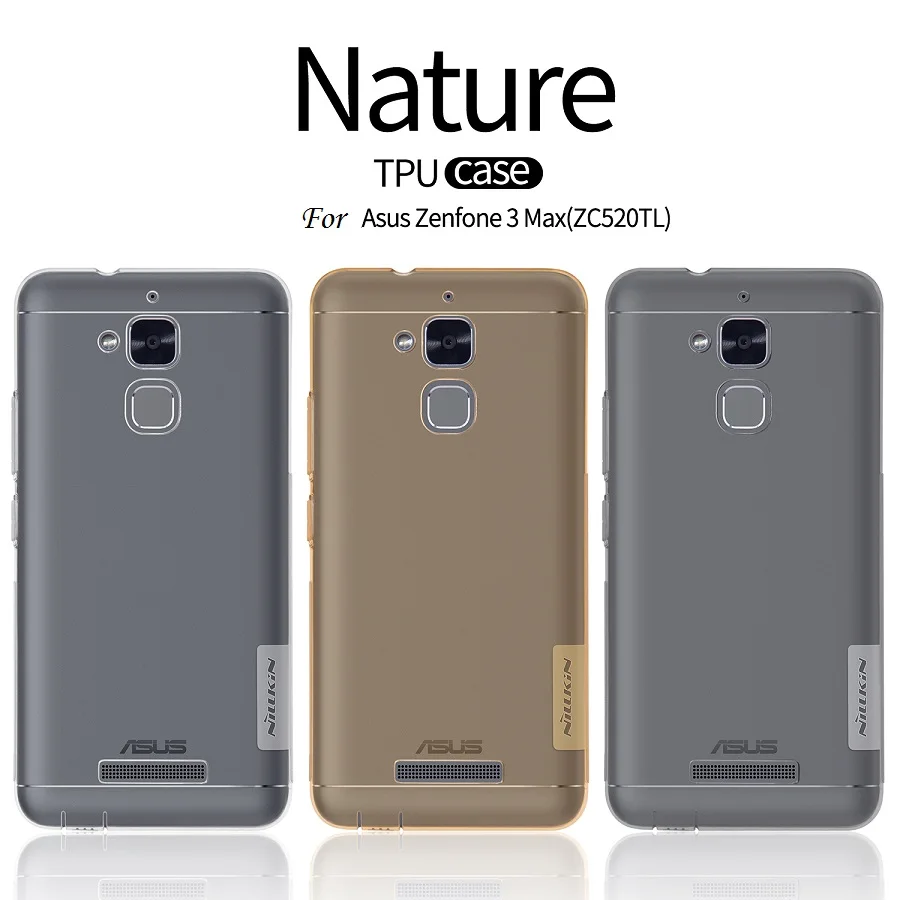 For asus zenfone 3 max zc520tl case silicone 5.2 inch Nillkin Nature Clear Soft TPU Protector for 520tl |