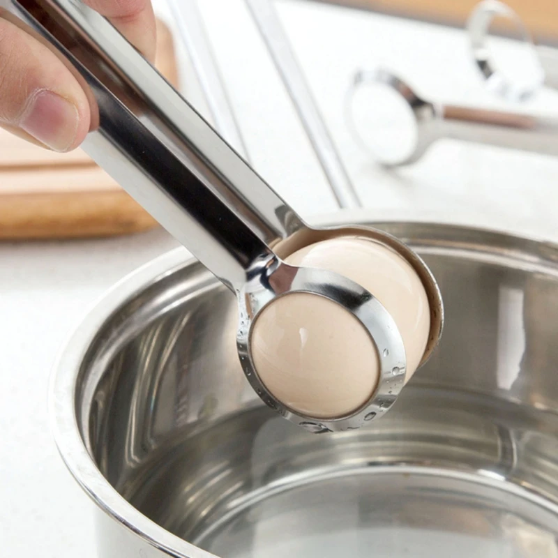 

Hot Multifunction Stainless Steel Egg Clip Egg Tong Kitchen Gadgets Easily Pick-up Boiled Eggs Baking Accessories