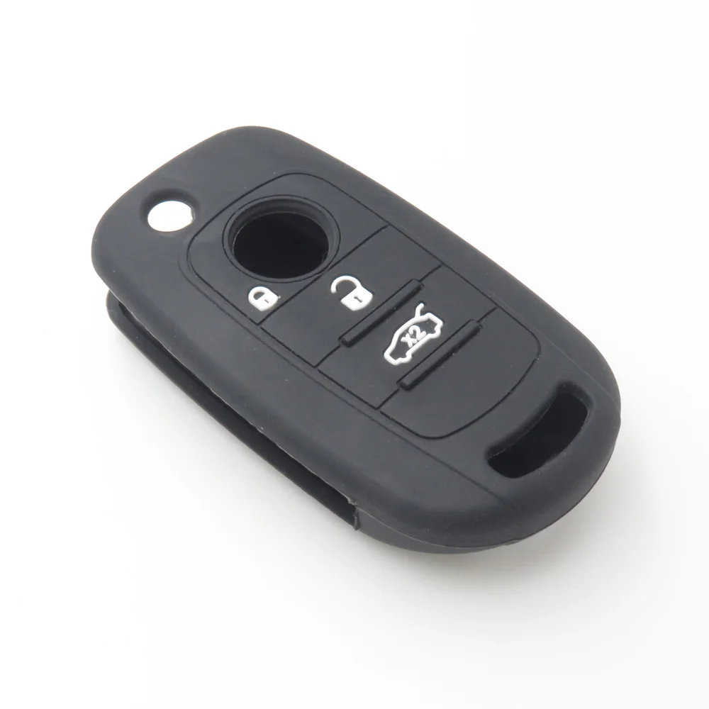 

Cocolockey силиконовый резиновый чехол для автомобильного ключа чехол для FIAT 500X 3 кнопочный откидной дистанционный ключ 5 цветов силиконовый защ...