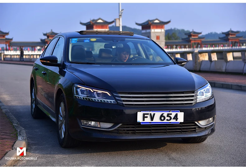 Автомобильный Стайлинг для VW Passat B7 US Verson фары для Passat B7 фары DRL D2H динамический сигнал поворота Hid биксеноновый луч