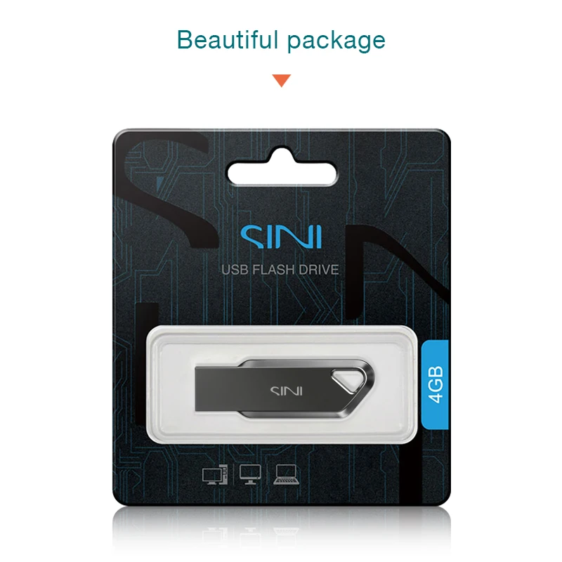 SINI металлическая USB флеш карта 4 ГБ 8 16 32 64 128 накопитель реальная емкость диск usb 2 0