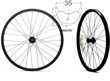 Асимметричное смещение 2.6 мм 27.5 ЭР МТБ АМ/ДХ колеса 35 мм Ширина 25 мм Глубина углерода hookless горный велосипед углерода колесная 